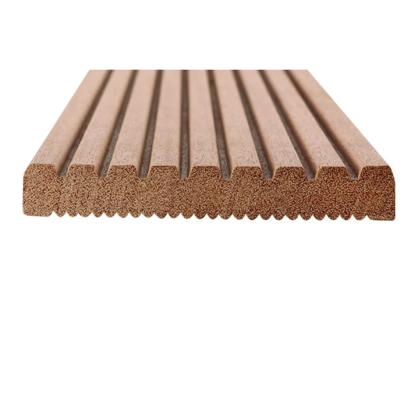 Deska tarasowa naturalna NORDWOOD Bangkirai dwustronna drobny-gładki ryfel | 275 x 14,5 x 2,1 cm